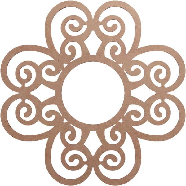 Ekena Millwork Cohen Wood Fretwork Pierced Ceiling Medallion, Wood (Paint Grade), 22"OD x 7 1/2"ID x 3/8"T CMWP22X22X0375COMF - main